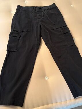 James Perse Men's Black Cargo Pants - Comfortable Utility Style